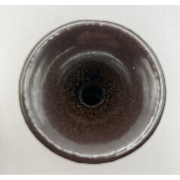 Vintage Maas Stoneware Art Pottery Speckled Bud Vases Signed Set of 2 - Picture 13 of 14